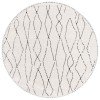 Safavieh Melody Ivory / Black MEL112 6 ft. 7 in. X 6 ft. 7 in. Round Rug
