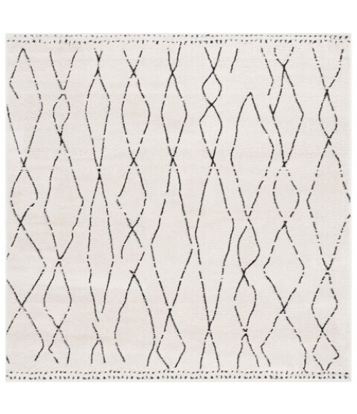Safavieh Melody Ivory / Black MEL112 6 ft. 7 in. X 6 ft. 7 in. Square Rug