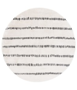 Safavieh Melody Ivory / Black MEL114 6 ft. 7 in. X 6 ft. 7 in. Round Rug