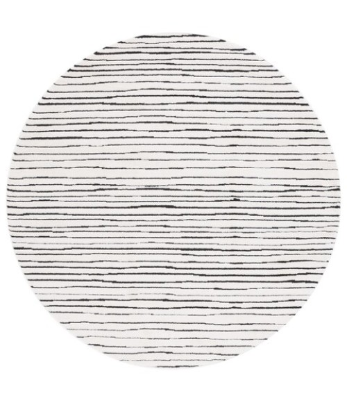 Safavieh Melody Ivory / Black Rug MEL118 6 ft. 7 in. X 6 ft. 7 in. Round - Rugs Town Safavieh Melody Ivory / Black MEL118 6 ft. 7 in. X 6 ft. 7 in. Round Rug