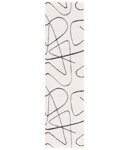 Safavieh Melody Ivory / Black Rug MEL120 2 ft. 2 in. X 8 ft. Runner - Rugs Town Safavieh Melody Ivory / Black MEL120 2 ft. 2 in. X 8 ft. Runner Rug