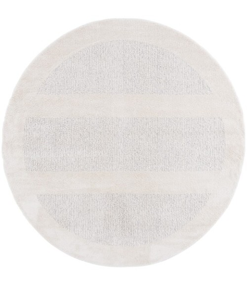 Safavieh Melody Ivory / Grey MEL130 6 ft. 7 in. X 6 ft. 7 in. Round Rug