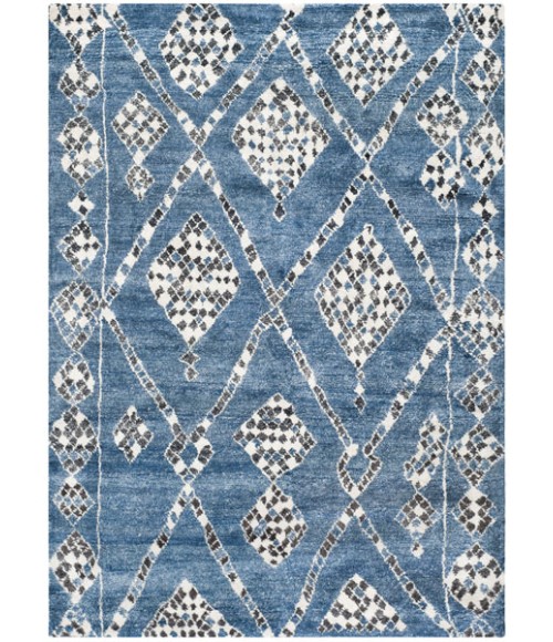 Safavieh Moroccan Blue / Black MOR553 6 ft. X 9 ft. Rectangle Rug