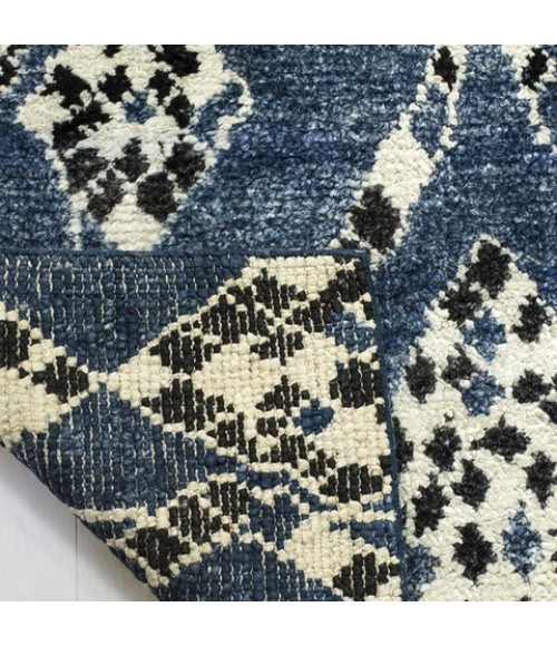 Safavieh Moroccan Blue / Black MOR553 6 ft. X 9 ft. Rectangle Rug