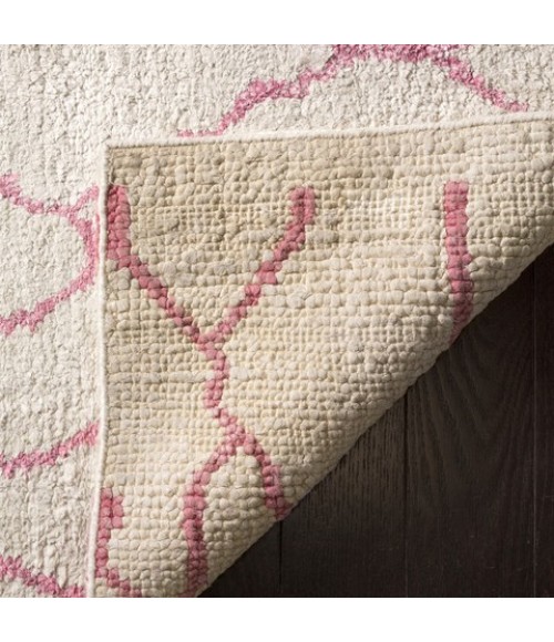Safavieh Moroccan Ivory / Pink Rug MOR555 9 ft. X 12 ft. Rectangle - Rugs Town Safavieh Moroccan Ivory / Pink MOR555 9 ft. X 12 ft. Rectangle Rug