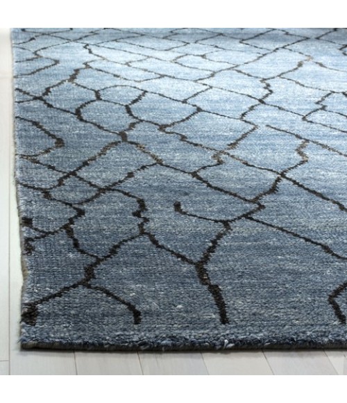 Safavieh Moroccan Blue / Black MOR555 6 ft. X 9 ft. Rectangle Rug