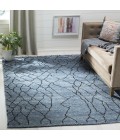 Safavieh Moroccan Blue / Black MOR555 6 ft. X 9 ft. Rectangle Rug