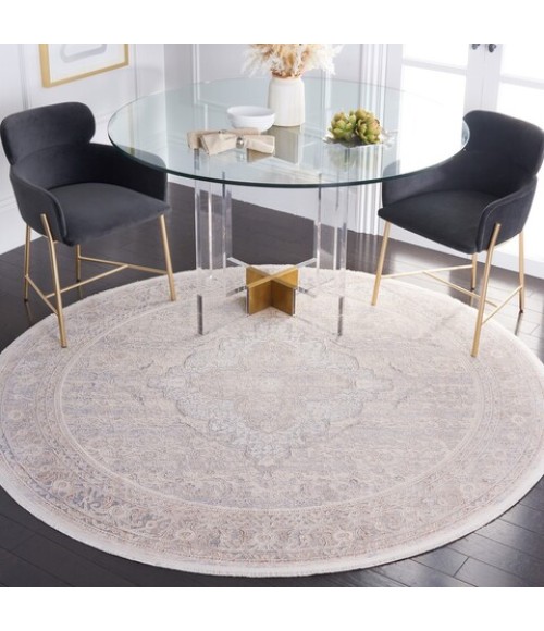 Safavieh Marmara Beige / Light Blue MRM318 6 ft. 7 in. X 6 ft. 7 in. Round Rug