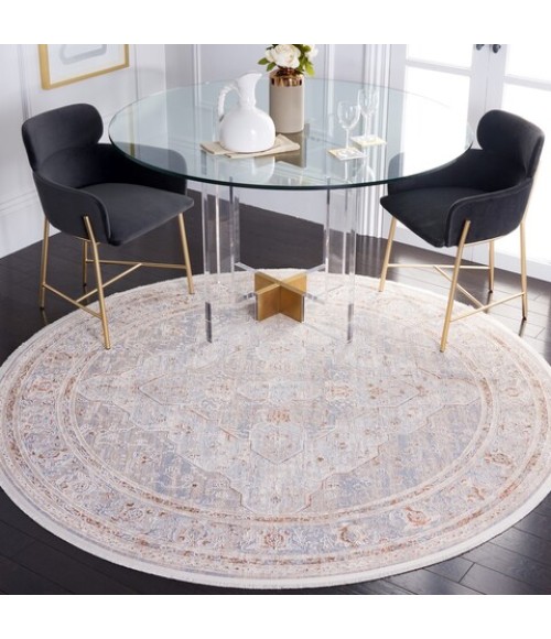 Safavieh Marmara Beige / Blue Rust MRM320 6 ft. 7 in. X 6 ft. 7 in. Round Rug