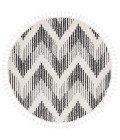 Safavieh Moroccan Tassel Ivory / Black MRT101 6 ft. 7 in. X 6 ft. 7 in. Round Rug