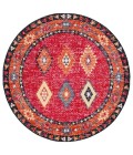 Safavieh Montage  Red / Black MTG201 6 ft. 7 in. X 6 ft. 7 in. Round Rug