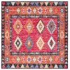 Safavieh Montage  Red / Black MTG201 6 ft. 7 in. X 6 ft. 7 in. Square Rug