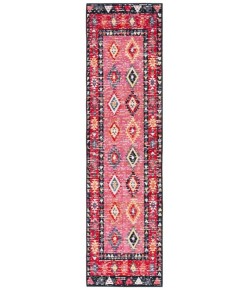 Safavieh Montage  Pink / Black MTG201 2 ft. 3 in. X 8 ft. Runner Rug