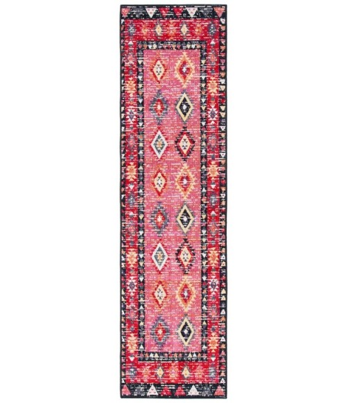 Safavieh Montage  Pink / Black MTG201 2 ft. 3 in. X 8 ft. Runner Rug