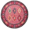 Safavieh Montage  Pink / Black MTG201 6 ft. 7 in. X 6 ft. 7 in. Round Rug