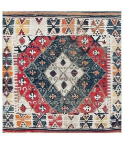 Safavieh Montage Rust / Multi MTG236 6 ft. 7 in. X 6 ft. 7 in. Square Rug