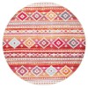 Safavieh Montage  Red / Fuchsia MTG272 6 ft. 7 in. X 6 ft. 7 in. Round Rug