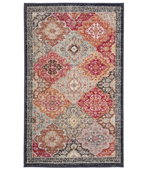 Safavieh Montage Red / Aqua MTG281 3 ft. X 5 ft. Rectangle Rug