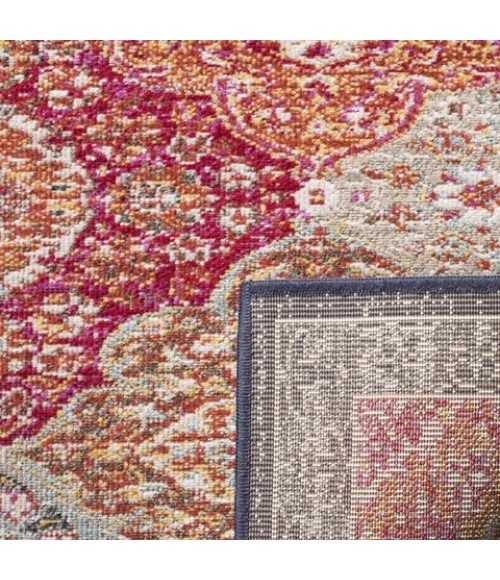 Safavieh Montage Red / Aqua MTG281 3 ft. X 5 ft. Rectangle Rug