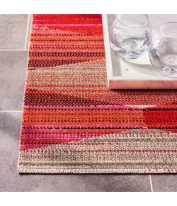 Safavieh Montage  Red / Fuchsia MTG301 6 ft. 7 in. X 6 ft. 7 in. Square Rug