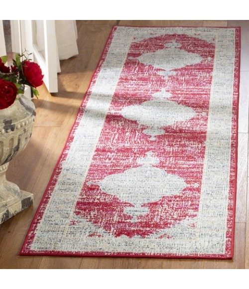 Safavieh Montage Rose / Grey MTG373 2 ft. 3 in. X 8 ft. Runner Rug