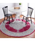 Safavieh Montage Rose / Grey MTG373 6 ft. 7 in. X 6 ft. 7 in. Round Rug