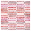 Safavieh Montage  Red / Ivory MTG481 6 ft. 7 in. X 6 ft. 7 in. Square Rug