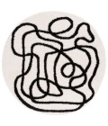 Safavieh Norway Ivory / Black Rug NOR202 8 ft. X 8 ft. Round - Rugs Town Safavieh Norway Ivory / Black NOR202 8 ft. X 8 ft. Round Rug