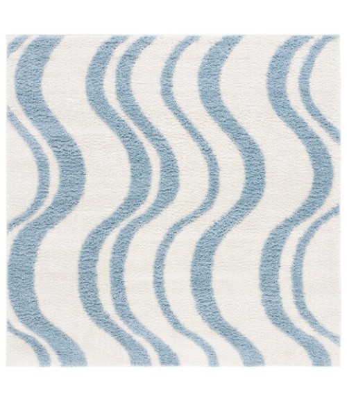 Safavieh Norway Blue / Ivory NOR210 6 ft. 7 in. X 6 ft. 7 in. Square Rug