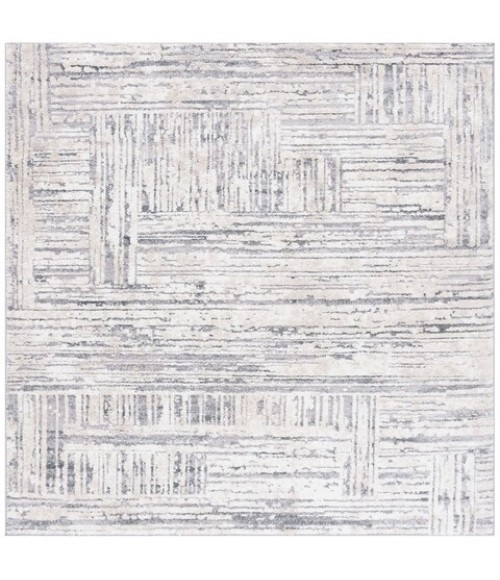 Safavieh Opal Ivory / Dark Grey OAL420 6 ft. 7 in. X 6 ft. 7 in. Square Rug