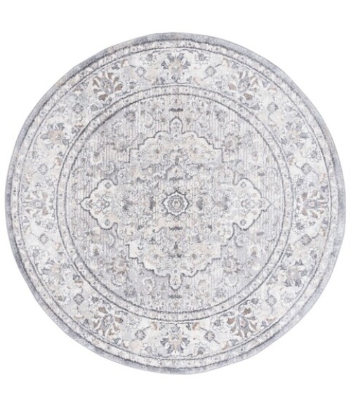Safavieh Opal Grey / Ivory OAL464 6 ft. 7 in. X 6 ft. 7 in. Round Rug