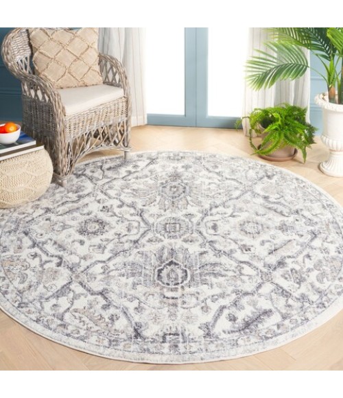 Safavieh Opal Grey / Ivory Rug OAL466 6 ft. 7 in. X 6 ft. 7 in. Round - Rugs Town Safavieh Opal Grey / Ivory OAL466 6 ft. 7 in. X 6 ft. 7 in. Round Rug
