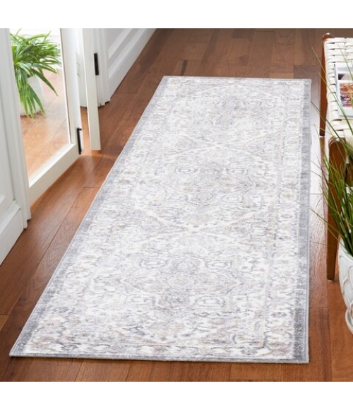 Safavieh Opal Grey / Ivory Rug OAL468 2 ft. 3 in. X 9 ft. Runner - Rugs Town Safavieh Opal Grey / Ivory OAL468 2 ft. 3 in. X 9 ft. Runner Rug