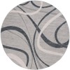Safavieh Odyssey Grey / Ivory ODY812 6 ft. 7 in. X 6 ft. 7 in. Round Rug