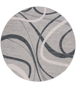 Safavieh Odyssey Grey / Ivory ODY812 6 ft. 7 in. X 6 ft. 7 in. Round Rug
