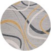 Safavieh Odyssey Grey / Gold Ivory ODY812 6 ft. 7 in. X 6 ft. 7 in. Round Rug