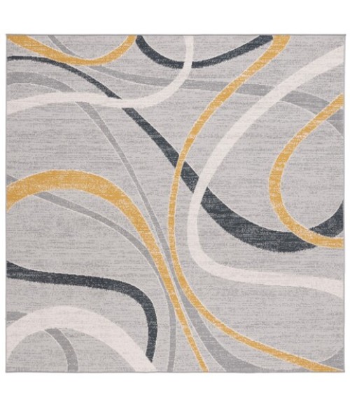 Safavieh Odyssey Grey / Gold Ivory ODY812 6 ft. 7 in. X 6 ft. 7 in. Square Rug