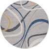 Safavieh Odyssey Grey / Blue Gold ODY812 6 ft. 7 in. X 6 ft. 7 in. Round Rug