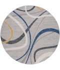 Safavieh Odyssey Grey / Blue Gold ODY812 6 ft. 7 in. X 6 ft. 7 in. Round Rug