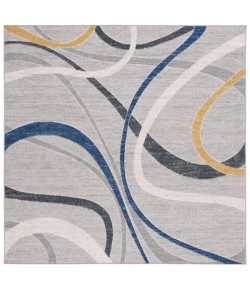 Safavieh Odyssey Grey / Blue Gold ODY812 6 ft. 7 in. X 6 ft. 7 in. Square Rug