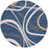 Safavieh Odyssey Blue / Gold Ivory ODY812 6 ft. 7 in. X 6 ft. 7 in. Round Rug