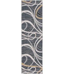 Safavieh Odyssey Black / Grey Gold ODY812 2 ft. 2 in. X 8 ft. Runner Rug
