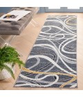 Safavieh Odyssey Black / Grey Gold ODY812 2 ft. 2 in. X 8 ft. Runner Rug