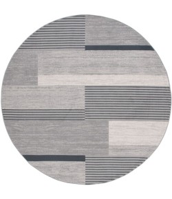 Safavieh Odyssey Grey / Black Ivory ODY816 6 ft. 7 in. X 6 ft. 7 in. Round Rug