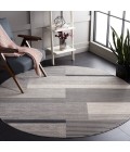 Safavieh Odyssey Grey / Black Ivory ODY816 6 ft. 7 in. X 6 ft. 7 in. Round Rug