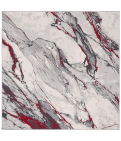 Safavieh Odyssey Grey / Red Ivory ODY822 6 ft. 7 in. X 6 ft. 7 in. Square Rug