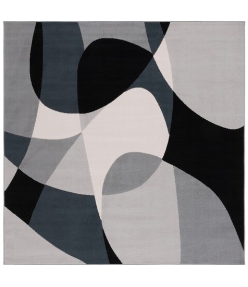 Safavieh Odyssey Grey / Black Ivory ODY824 6 ft. 7 in. X 6 ft. 7 in. Square Rug