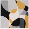 Safavieh Odyssey Grey / Gold Black ODY824 6 ft. 7 in. X 6 ft. 7 in. Square Rug