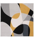 Safavieh Odyssey Grey / Gold Black ODY824 6 ft. 7 in. X 6 ft. 7 in. Square Rug
