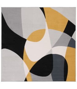 Safavieh Odyssey Grey / Gold Black ODY824 6 ft. 7 in. X 6 ft. 7 in. Square Rug